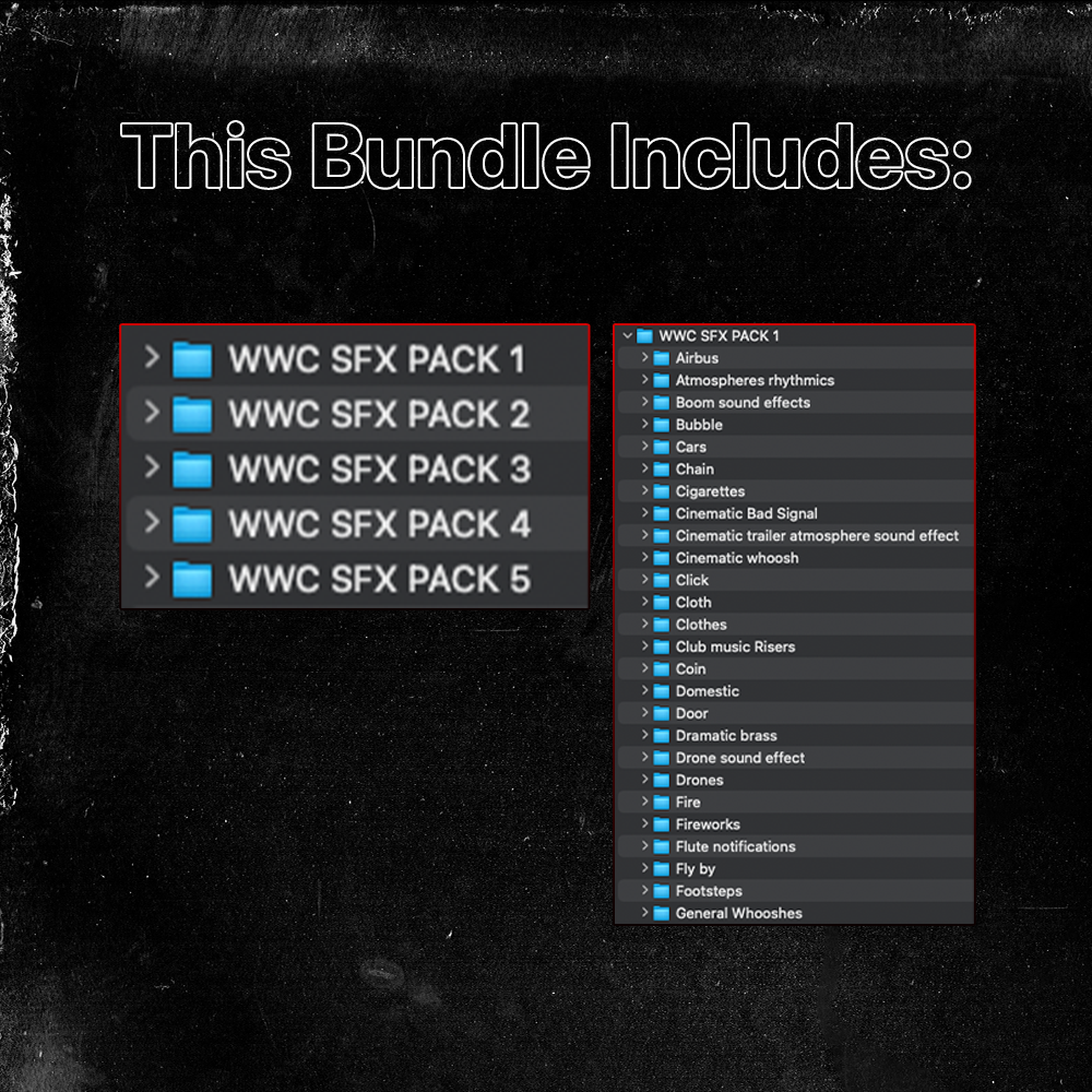 FULL SOUND EFFECTS BUNDLE - Worldwide Creators